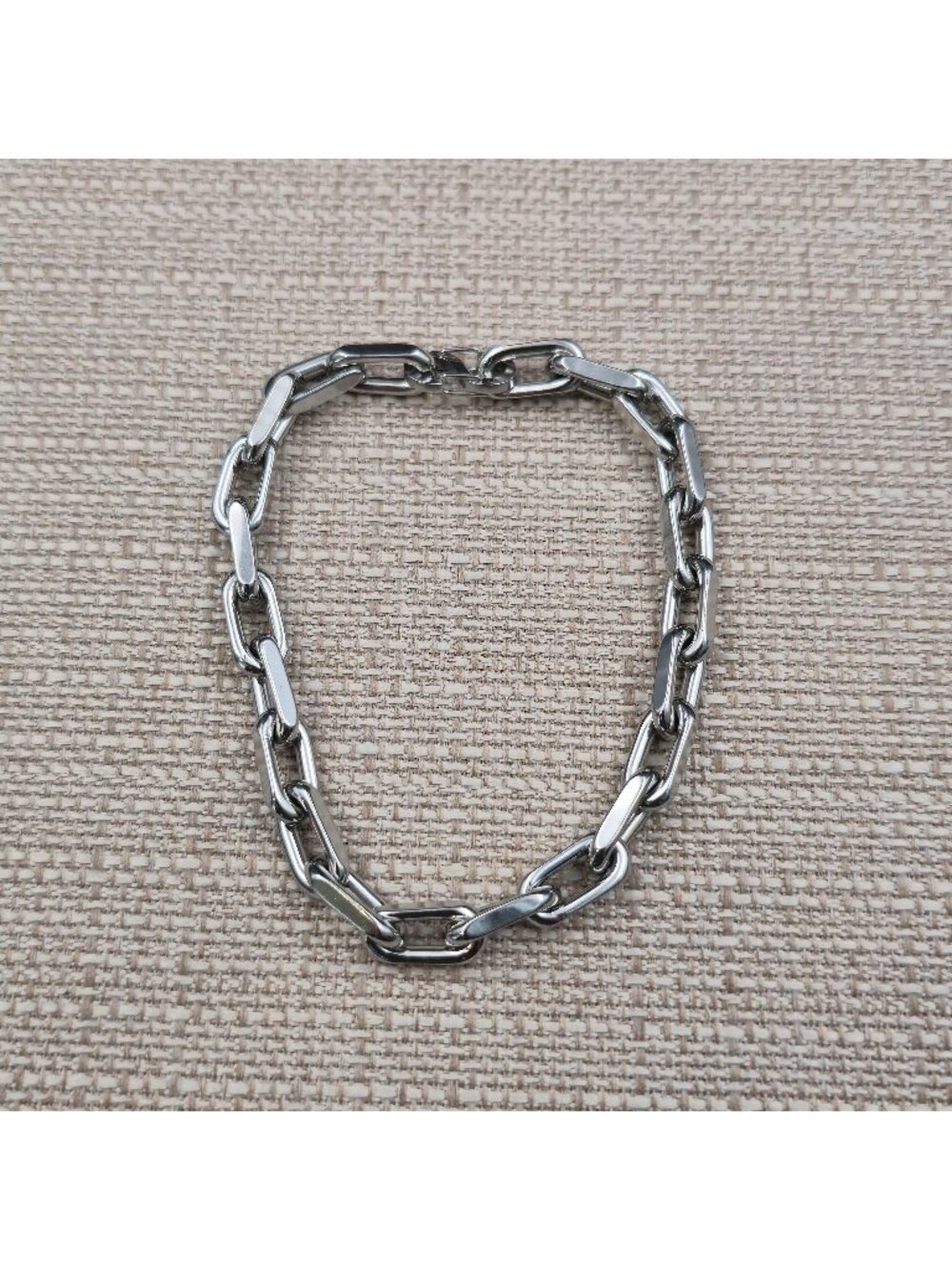 9 Inch Stainless Steel Paperclip Link Chain Bracelet A7696